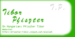 tibor pfiszter business card